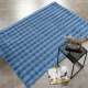 Delikatny i puszysty dywan typu rabbit- Merlin 3D- niebieski