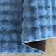Delikatny i puszysty dywan typu rabbit- Merlin 3D- niebieski